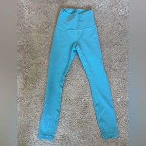 Lululemon Wunder Train High-Rise Tight 25” in Tidal Teal
